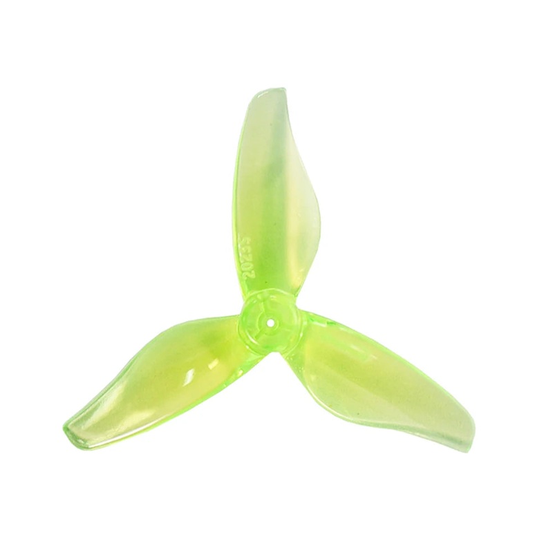 8 Pairs Gemfan Hurricane 2023S 2 Inch 3-Blade Propeller 1.5mm 1 Hole for 1105 5500kv Motor FPV Racing RC Drone Yellow