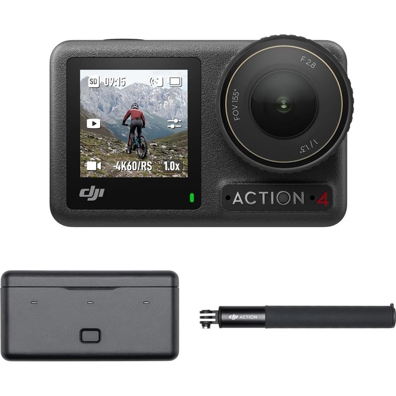 DJI Osmo Action 4 Adventure Combo - 4K Action Camera + Battery Case - Open Box