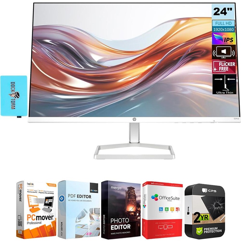 Hewlett Packard Series 5 23.8" Monitor w/ Speakers + Softwares & 2 Year Warranty