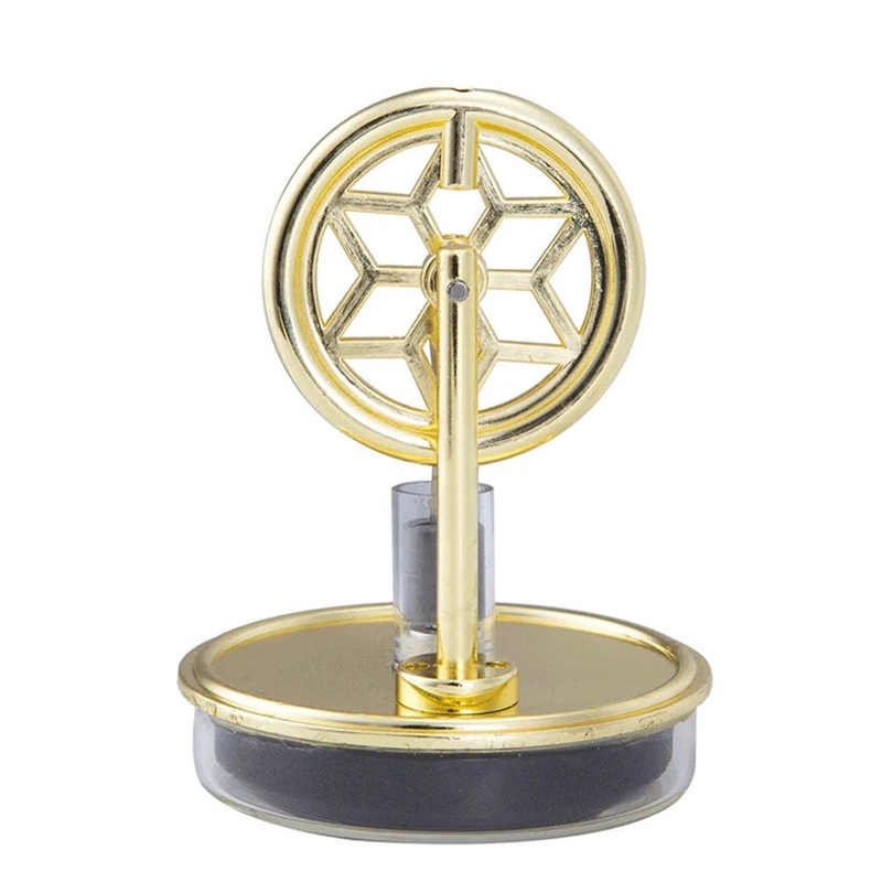 K311 Golden Mini Low Temperature Stirling Engine Model Aluminum Alloy Difference Steam Power Piston Physics Experiment Science Discovery Production Invention Desktop Decorations Collection Toys Gold
