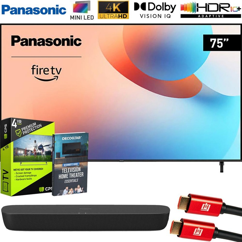 Panasonic W95 75" Mini LED 4K UHD Smart Fire TV (2024) + HTB200 Compact Soundbar Bundle
