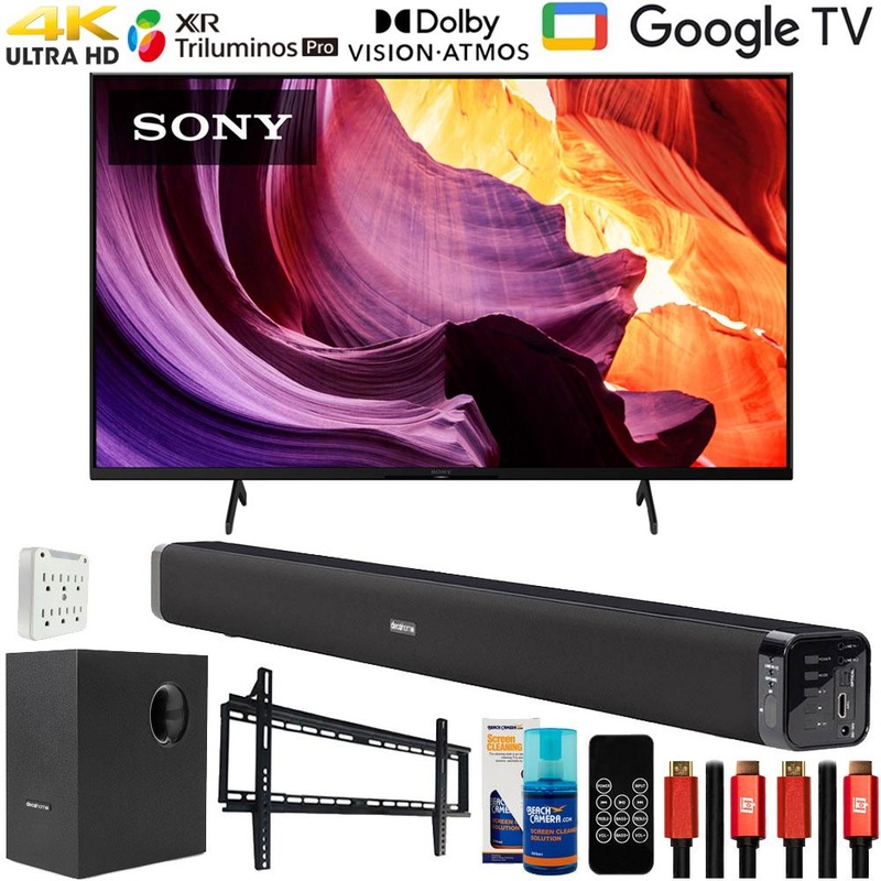 Sony KD50X80K 50" X80K 4K UHD LED Smart TV with Deco Gear Home Theater Bundle