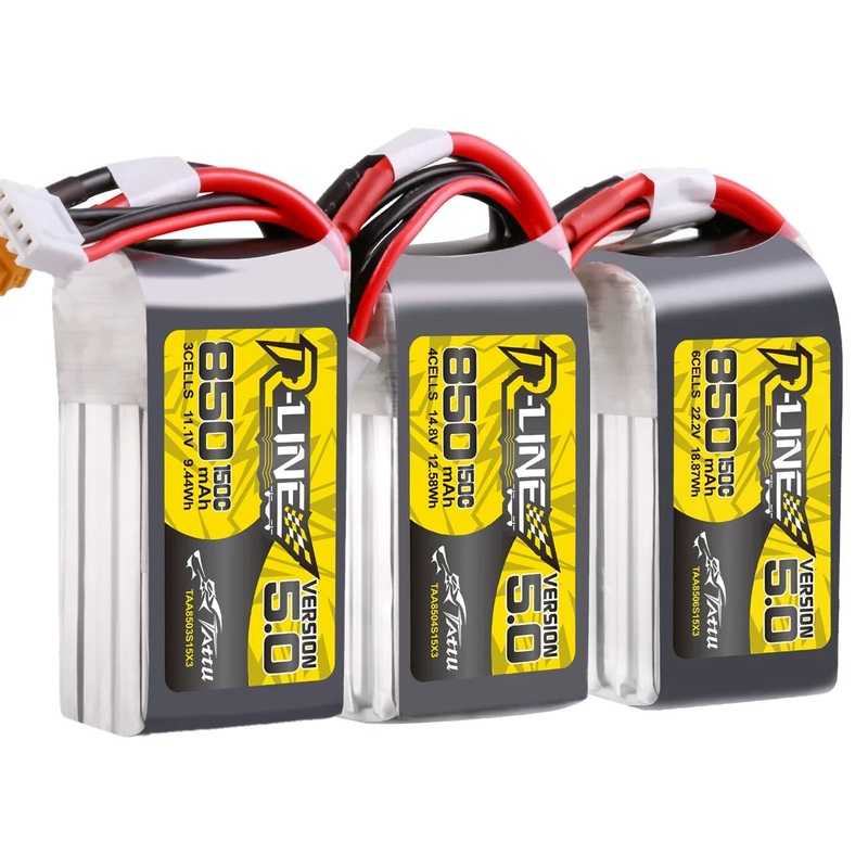 ACE Tattu R-Line Version 5.0 V5 850mAh 3S 4S 6S 150C Lipo Battery XT30 Plug FPV Racing Drone RC Quadcopter 850mAh 3S XT30