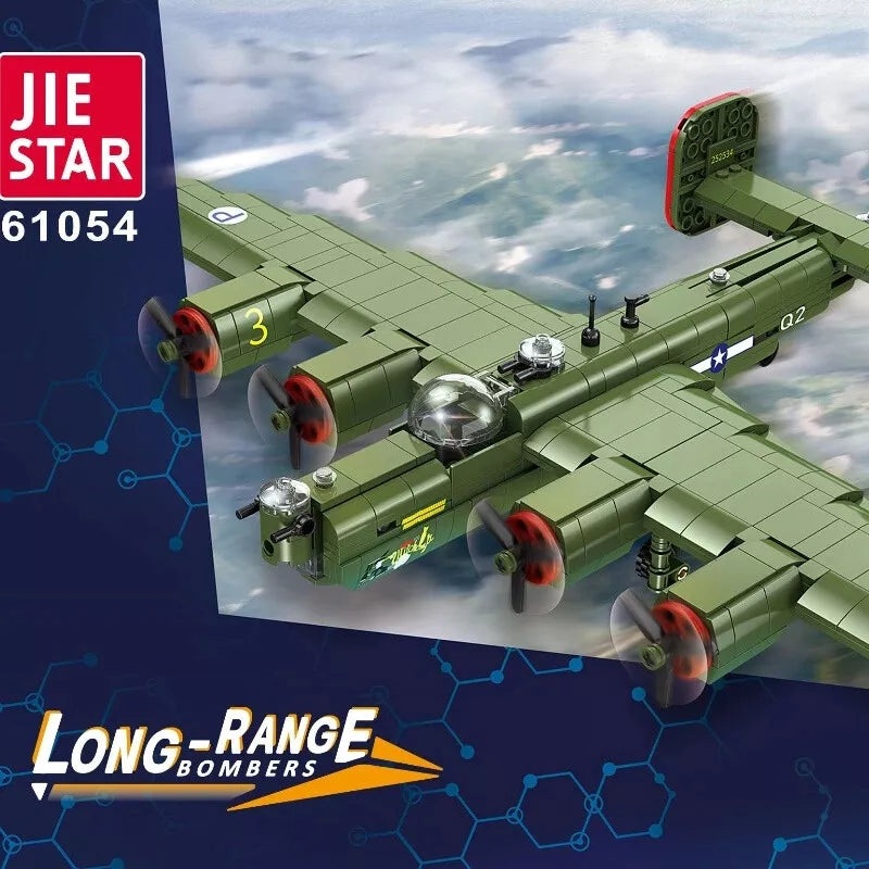JIESTAR Building Blocks 61055 strategic bomber Military DIY Toy 886pcs