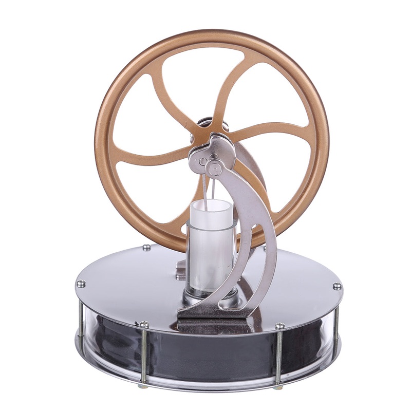 LTD Low Temperature Difference Stirling Engine Model Flywheel Heating Machine Engine Educational Experimental Toy Gold