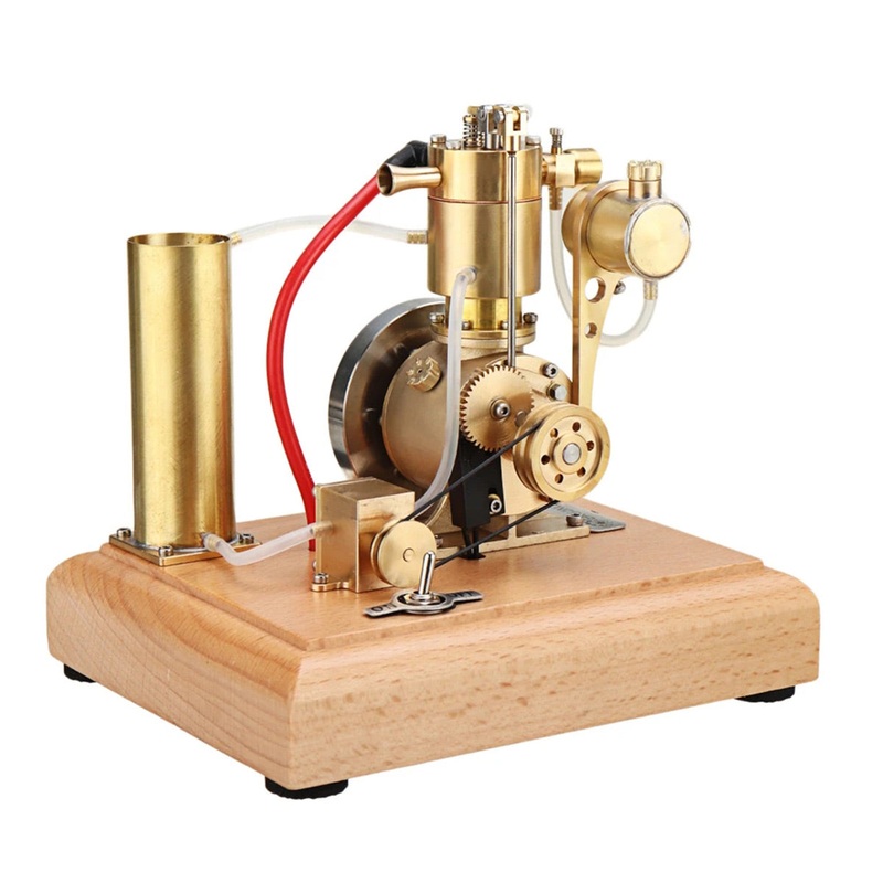 M18 Premium Stirling Engine Model Water-Cooled Miniature Gasoline Motor with Gear Pump & Water Tank