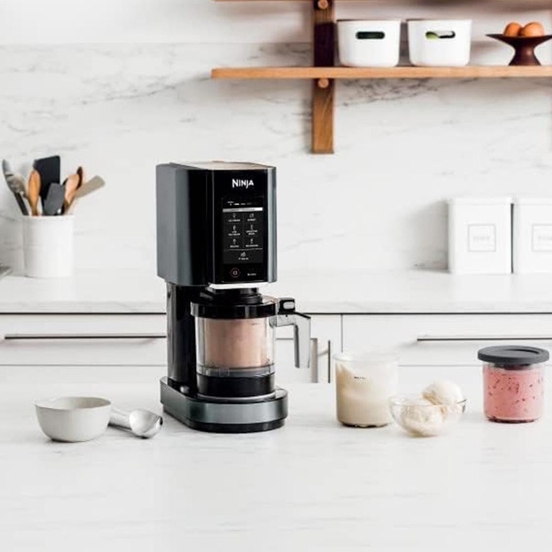 Ninja CREAMi Ice Cream, Sorbet, Milkshake Maker + 3 CREAMi Pints, Black