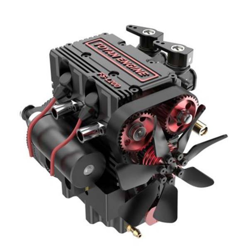 TOYAN FS-L200 Engine 2 Cylinder 4 Stroke Nitro Engine Model Kit - Build Your Own Engine That Works