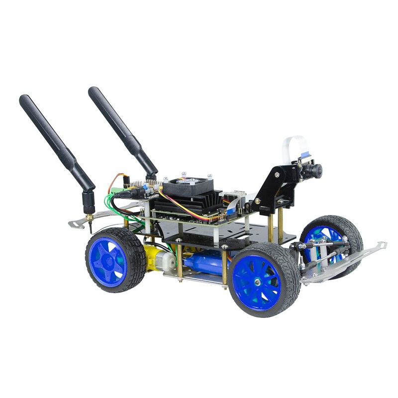 Autonomous Robot Car Kit with Deep Learning Vision & Ackermann Steering - Self-Driving Platform for Jetson Nano & Donkey Car Blue