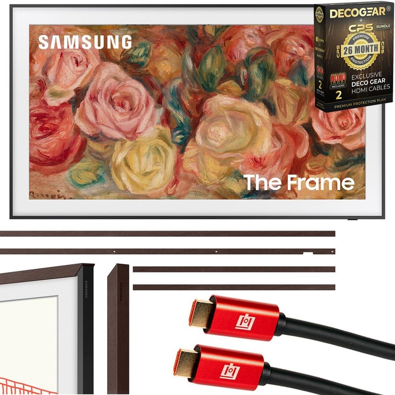 Samsung 85" The Frame QLED 4K Smart TV (2024) +Modern Brown Bezel & 26 Month Protection