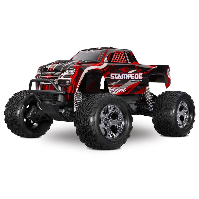 Traxxas 36354-4-RED Stampede BL-2s HD RTR 1/10 2WD Brushless Monster Truck (Red) w/BL-2s ESC & TQ 2.4GHz Radio