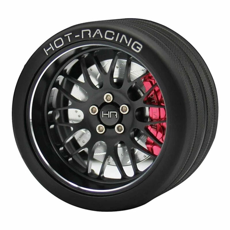 Hot Racing HRASW49TY01V Aluminum 10-Y BBS Steering Wheel, FlySky NB4 Transmitter, Black