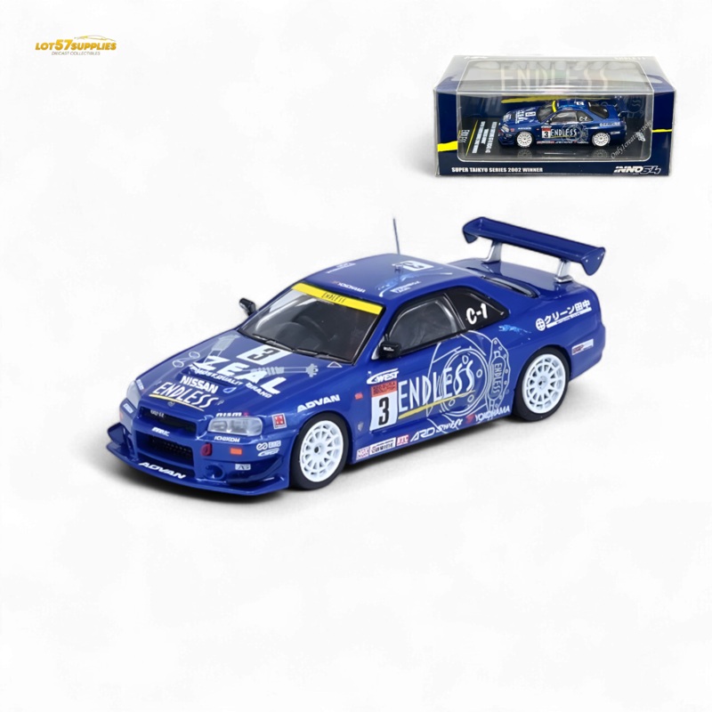 Inno64 Nissan Skyline GT-R R34 #3 Endless Advan 1:64