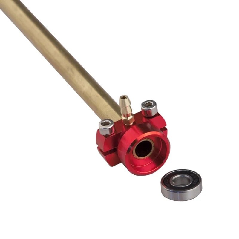 TFL Removable bearing block with copper tube, design B For RC Boat Sliver Red Red