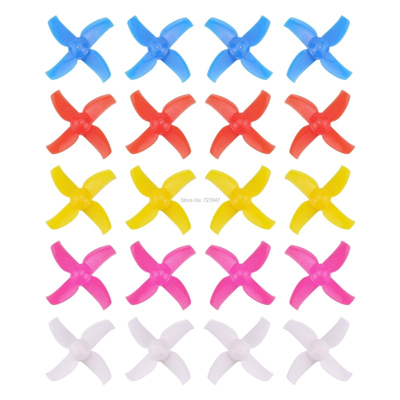 4-Paddle PC Propellers - 10Pairs/lot 40 40mm 1.0mm Hole CW CCW Props for Mobula7 Mobula 7 FPV Racing Drone Quadcopter