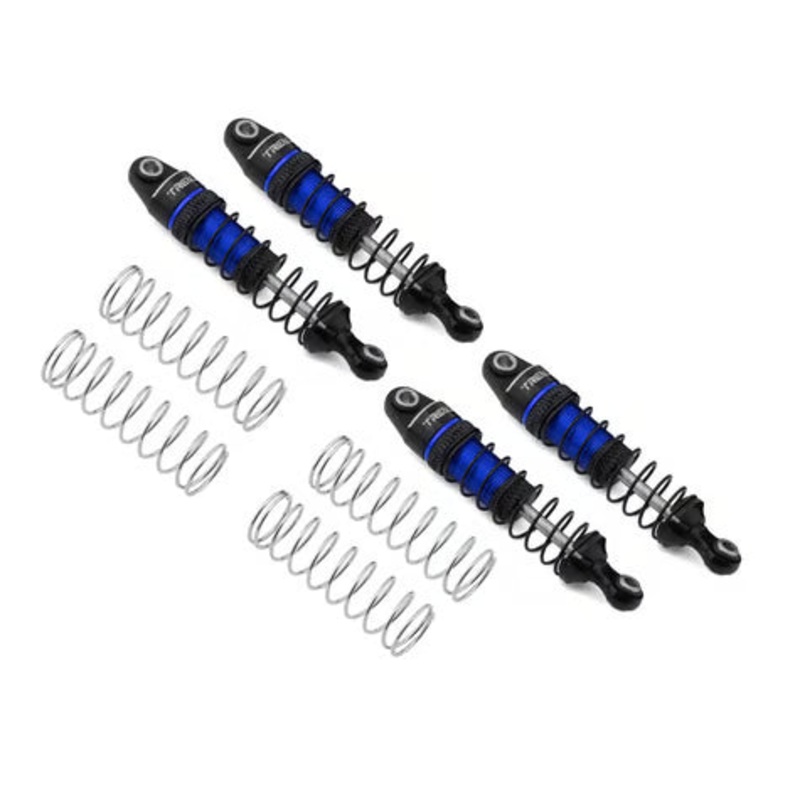 Treal Hobby 53mm Aluminum Threaded Damper Shocks for Traxxas TRX-4M (4) Blue