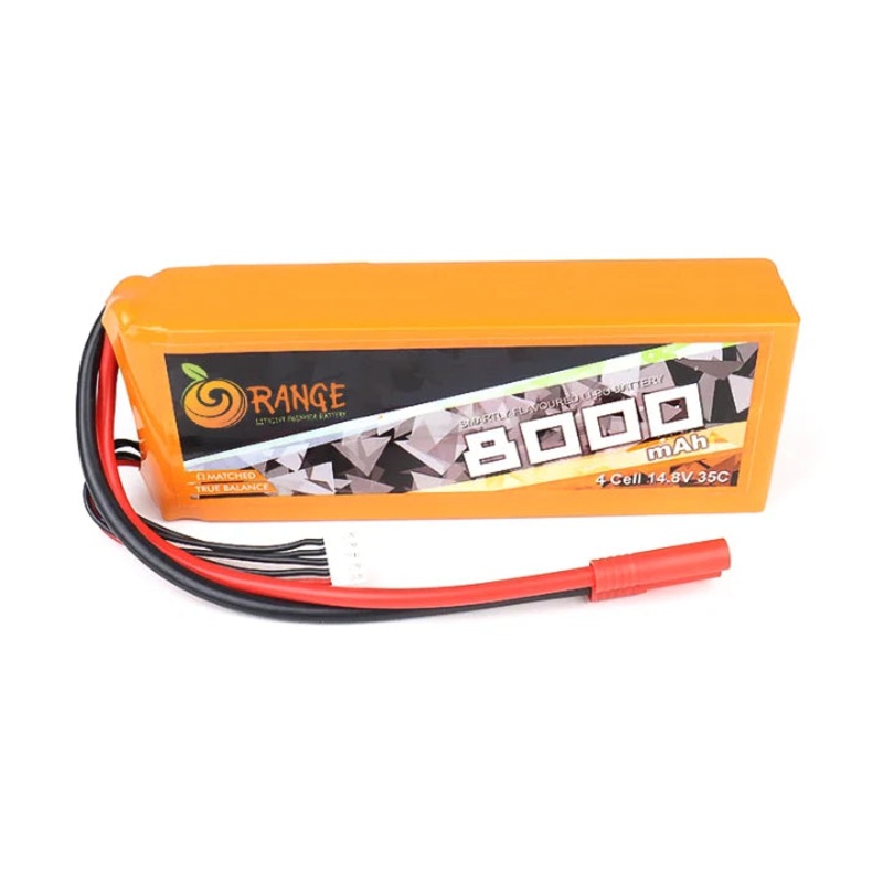 14.8V 8000mAh 4S 35C Lithium Polymer Battery Pack (Brand Orange)