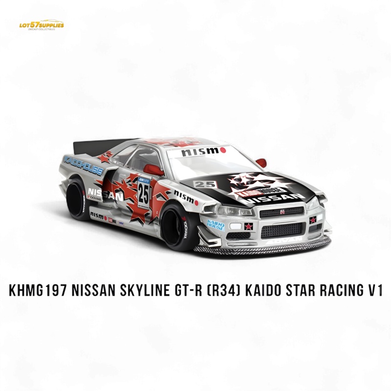 (Pre-Order) Mini GT Nissan Skyline GT-R R34 Kaido Star Racing V1 1:64