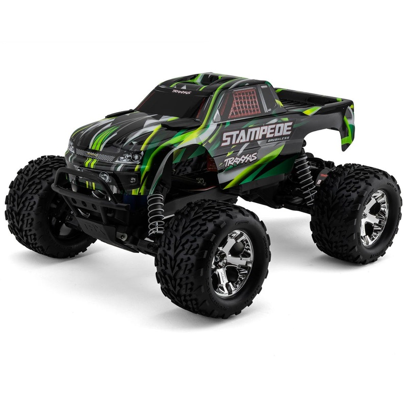 Traxxas 36354-4-GRNX Stampede BL-2s HD RTR 1/10 2WD Brushless Monster Truck (Green) w/BL-2s ESC & TQ 2.4GHz Radio