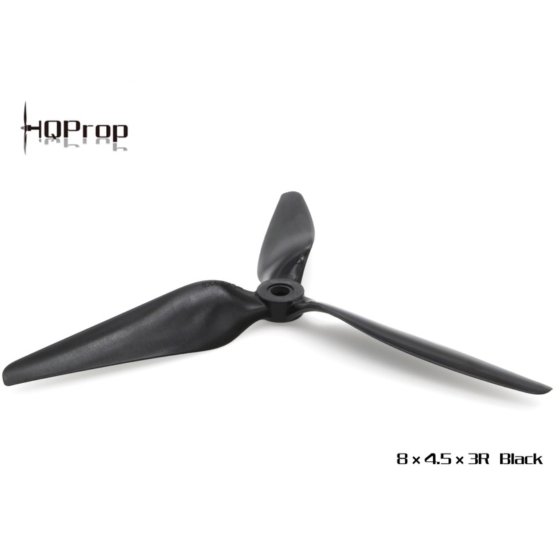 HQ MacroQuad Prop 8X4.5X3 Black-Glass Fiber Reinforced Nylon