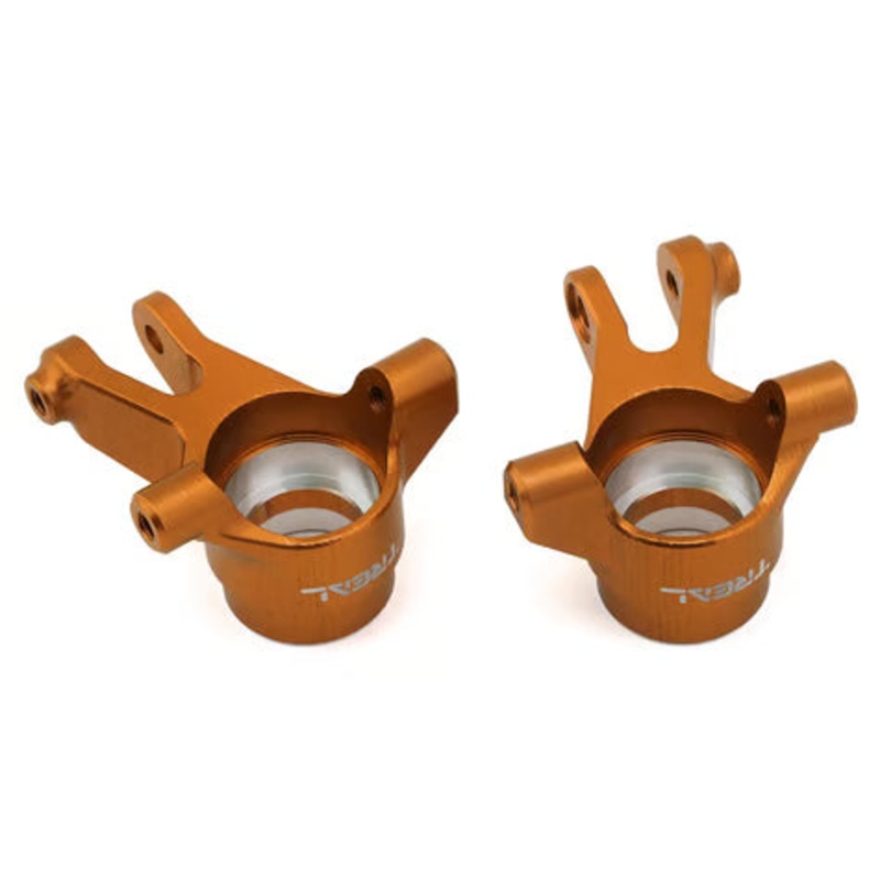 Treal Hobby Aluminum Front Steering Knuckles for Traxxas Mini Maxx/Mini XRT (L/R) Orange