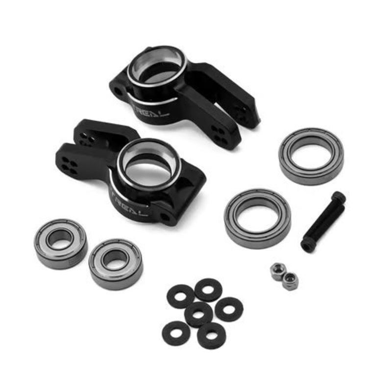 Treal Hobby Arrma 6S BLX 7075 Aluminum Rear Hub Set (2) (Mojave/FIRETEAM/Typhon/Infraction V2) Black