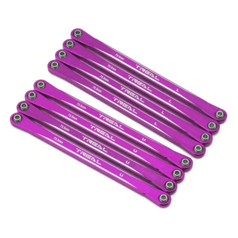 Treal Hobby Losi Mini LMT Extended CNC-Aluminum Suspension Links Set Purple