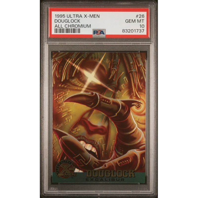 1995 ULTRA X-MEN ALL CHROMIUM DOUGLOCK ALL CHROMIUM #26 - PSA 10