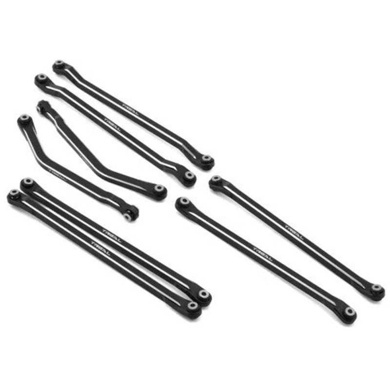 Treal Hobby Axial AXP8 Gilamon 7075 CNC-Machined Aluminum Suspension Links Set Black