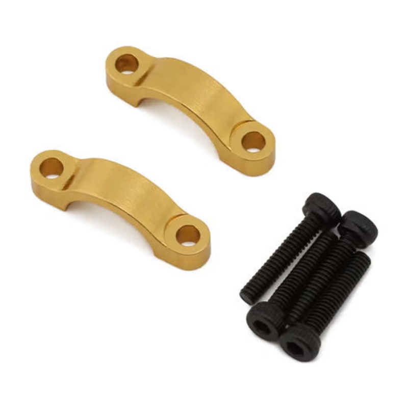 Treal Hobby Vanquish H10 Optic 7075 Aluminum Hydro Ram Steering Clamps (2) GOLD