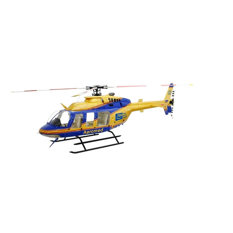 700 Size Aeromed B 407 ARF RC Helicopter Fuselage Gold Blue SM2.0 Kit Version