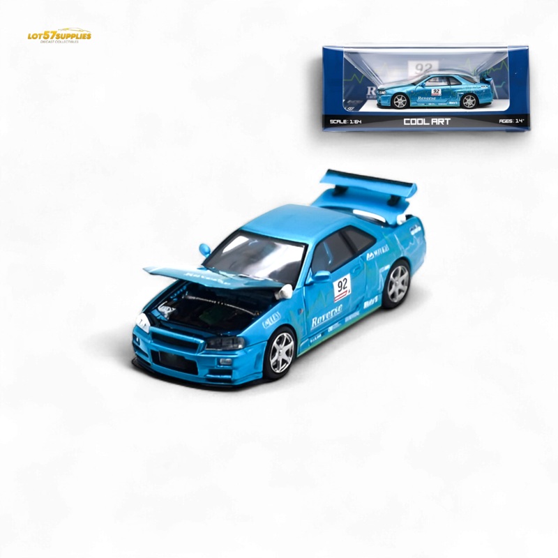 Cool Art Nissan Skyline R34 Blue #92 1:64
