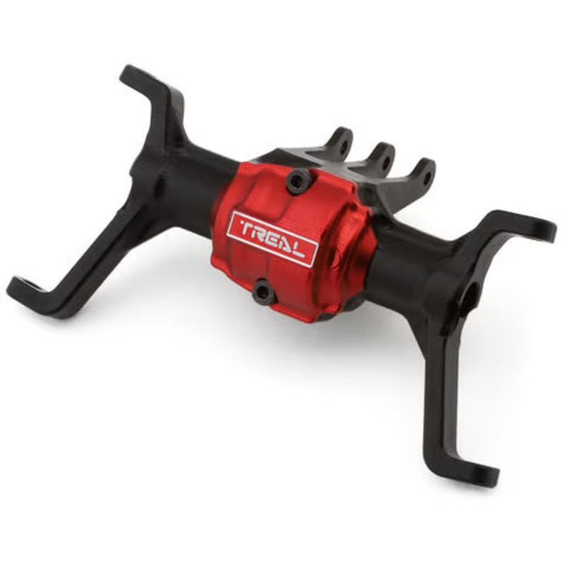 Treal Hobby Redcat Ascent-18 7075 Aluminum Front Axle Housing w/C-Hubs Black