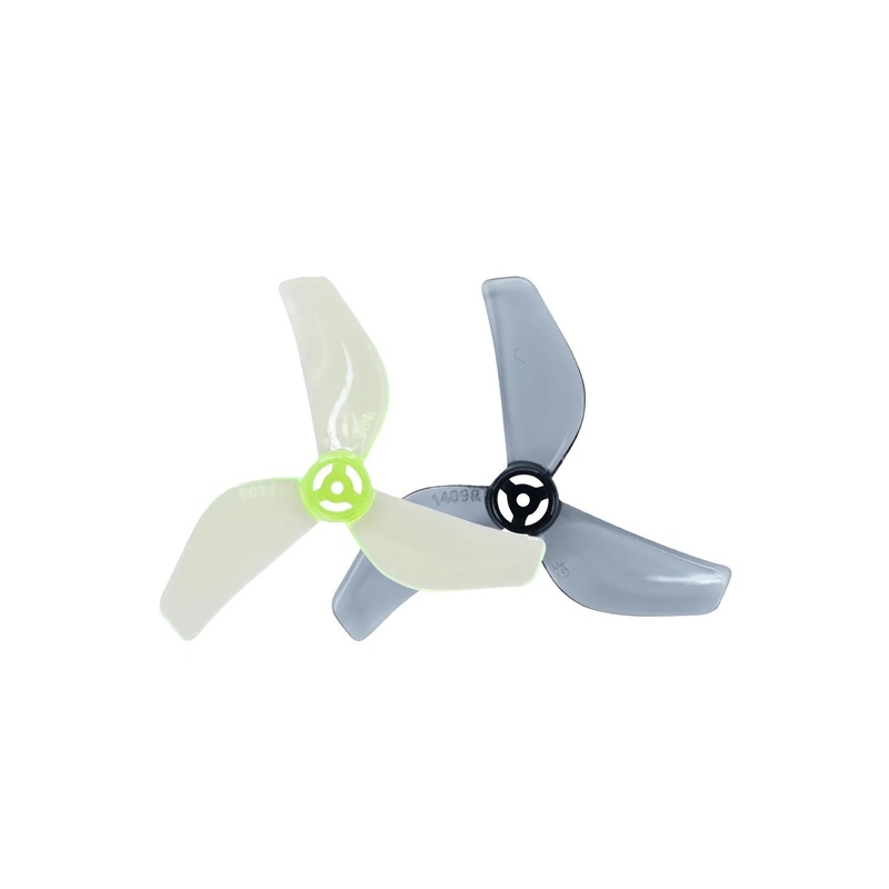 GEMFAN 1409 3 Blade Micro Drone Propeller (Set Of 8) Clear Grey 1mm