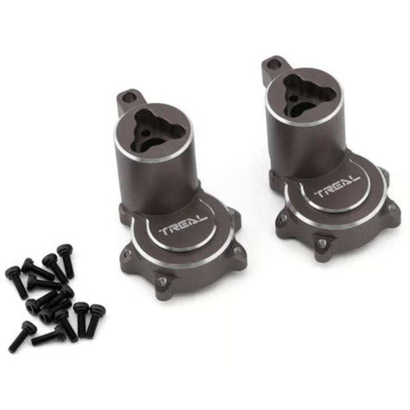 Treal Hobby Redcat Gen9 Aluminum Rear Hubs/Inner Portal Covers (2) Titanium