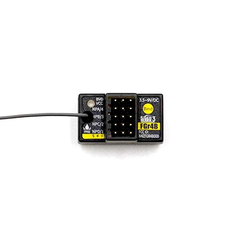 FlySky FGr4B 2.4G 4CH Receiver - Single Antenna Two-Way Receiver Support All AFHDS3 Transmitters For Racing Car / Speed Boat Rc Parts