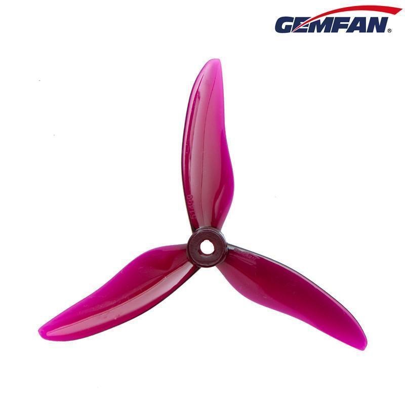 Gemfan Hurricane Durable Tri Blade 51499 Propellers CW/CCW 1 Pack (4 Pieces) Clear Blue