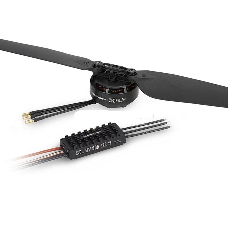 Hobbywing Combo XRotor PRO 6215 Motor - 180KV 2388 Propeller 80A HV FOC V4 ESC RTF CCW/CW Prop Power System for Agricultural Drones CW Set