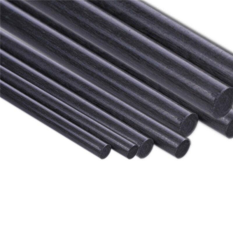 10pcs 0.8mm Diameter 500mm Length Carbon Fiber Rods Matte Surface