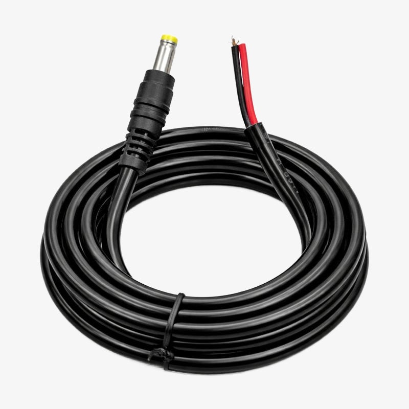 DC Jack Male Connector 6.2 x 2.5mm with 1.3 meter Cable - High Quality
