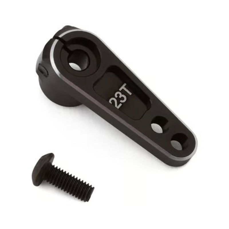 Hot Racing HRASH23TH01 Aluminum 5mm Offset Servo Horn (Black) (23T-KO Propo/JR/Sanwa/Airtronics)