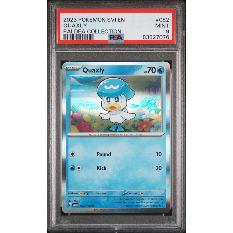 2023 POKEMON SVI EN-SCARLET & VIOLET QUAXLY PALDEA COLLECTION #52 PSA 9