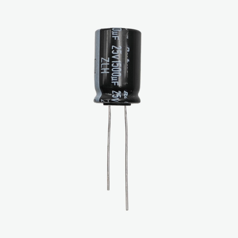 Rubycon 1500uF 25V Aluminum Radial Electrolytic Capacitor (25ZLH1500MEFC12.5X20) - Through Hole Package