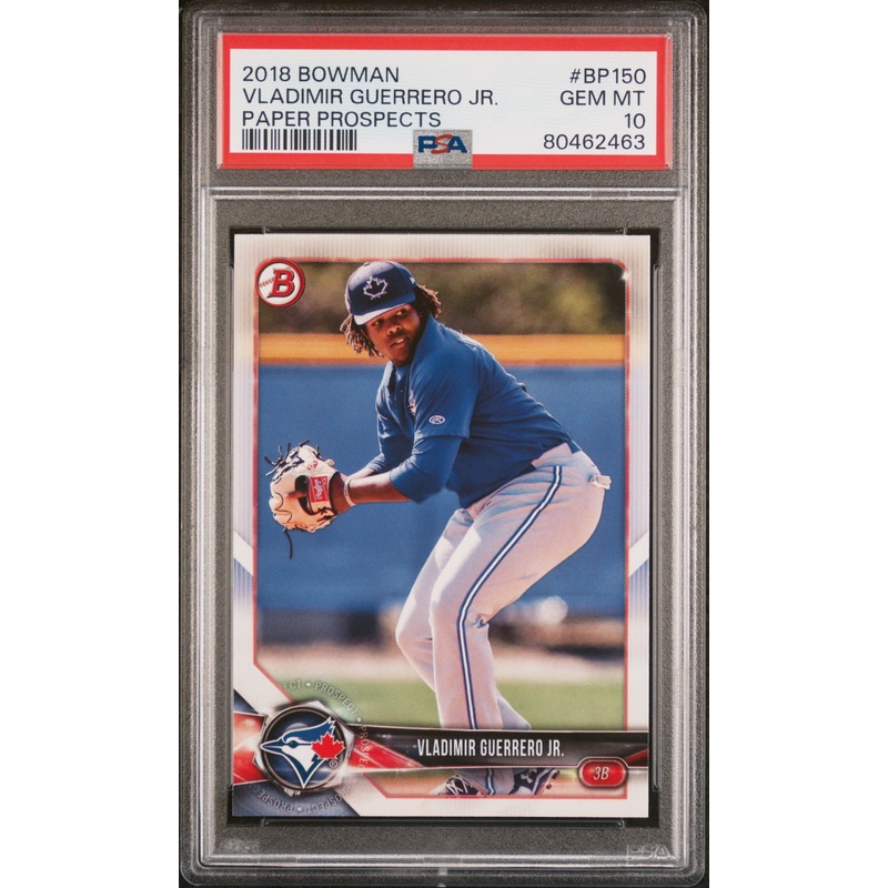 2018 BOWMAN PAPER PROSPECTS VLADIMIR GUERRERO JR. #BP150 - PSA 10