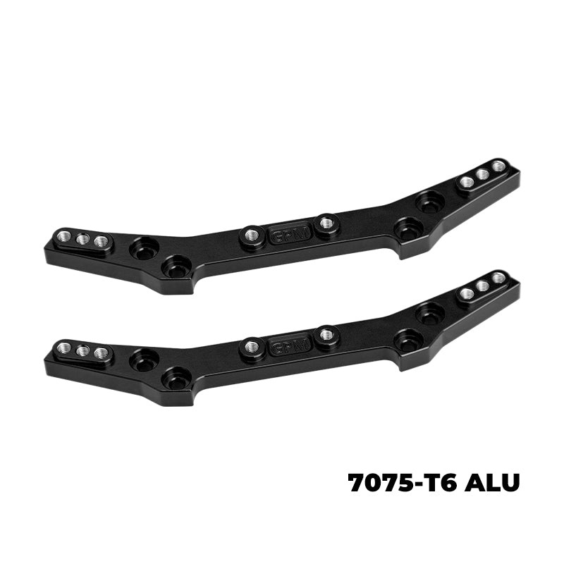GPM RACING,TAMIYA-DT04 RC FIGHTER NXGEN 7075-T6 ALLOY FRONT & REAR SHOCK TOWER DT402830FR BLACK