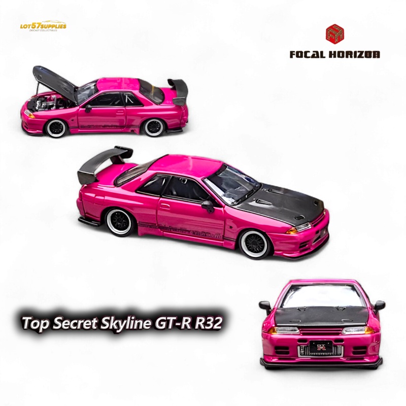 Focal Horizon Nissan Skyline GT-R R32 Top Secret Pink 1:64