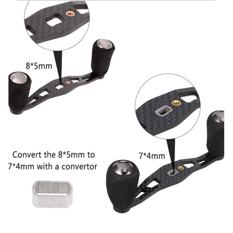Handle converter shim from Daiwa to Shimano