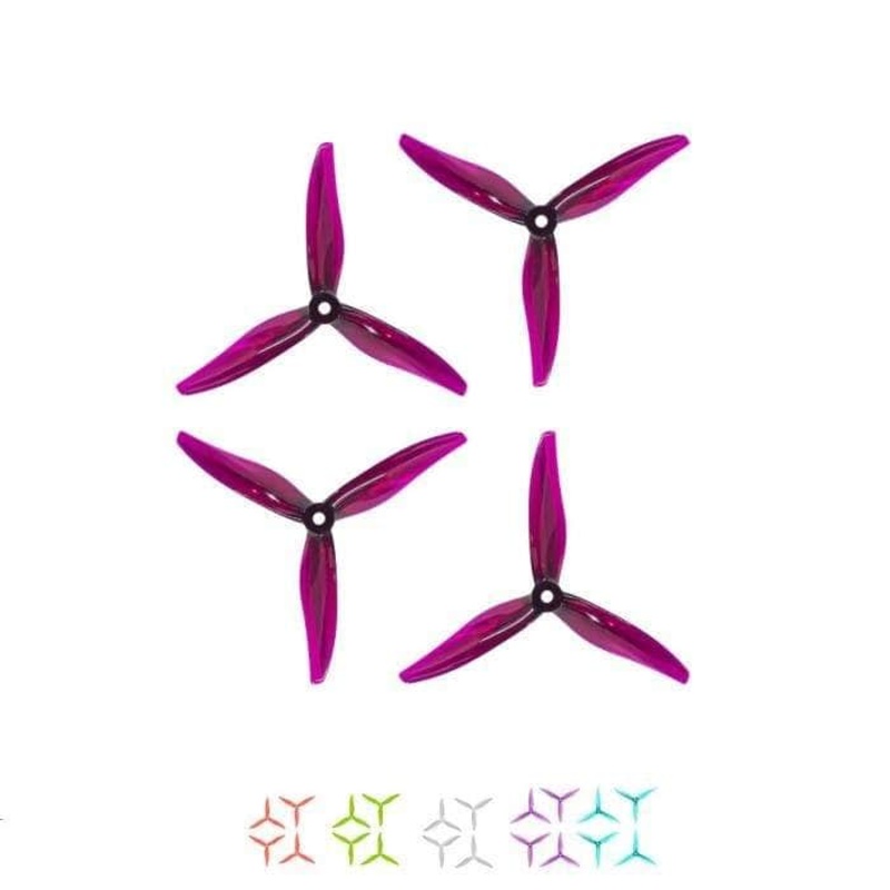 Gemfan Hurricane MAX 51377 3-Blade Propeller (Set of 4) Purple
