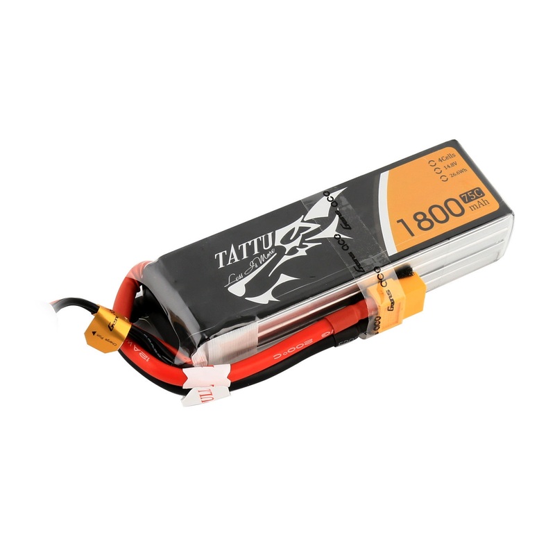 Tattu 1800mAh 4s 75-150c Lipo Battery Pack