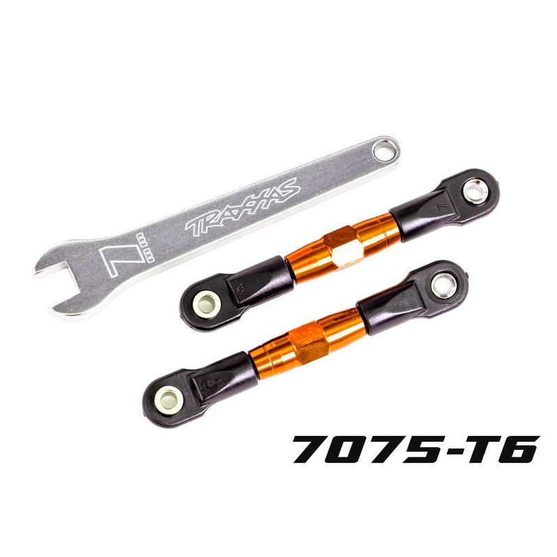 Traxxas 2443T TUBES 56mm Orange Aluminum Rear Camber Links (2)